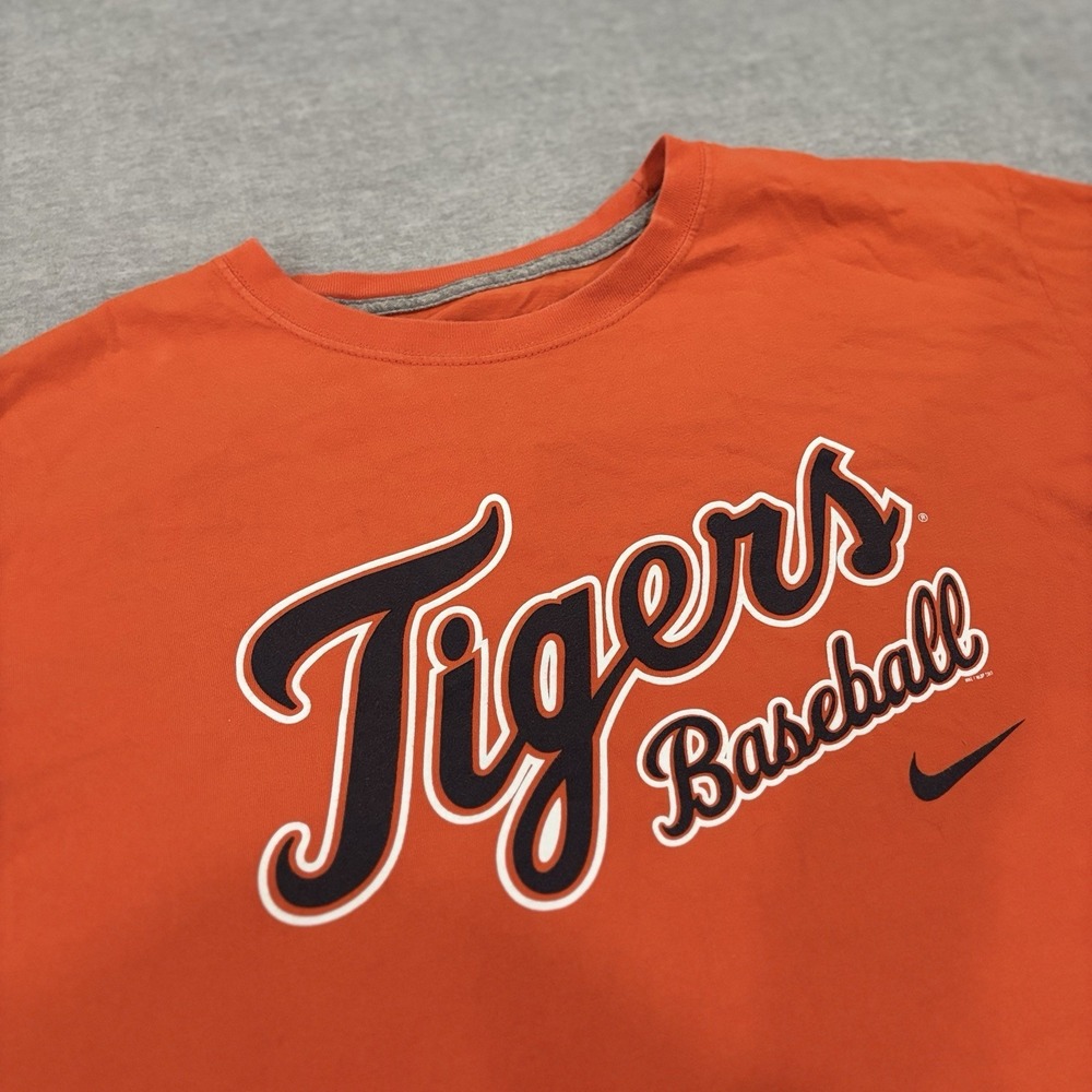 Nike Team Detroit Tigers Baseball Shirt Mens XL Orange Genuine Merchandise